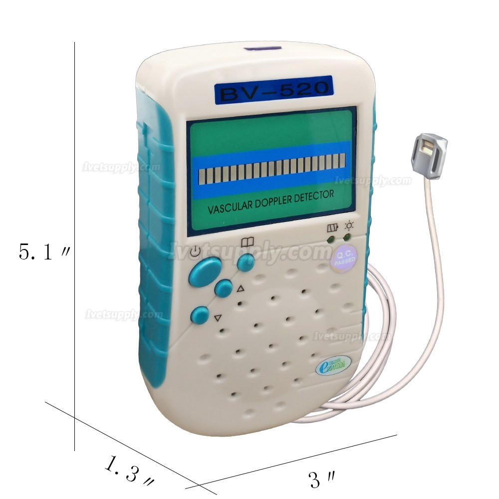 Veterinary Vascular Doppler Vet Ultrasound BV520 (9mhz Flat Probe Detect Animal Blood Flow Velocity)